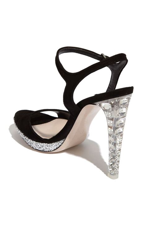 miu miu jeweled sandals|Patent leather sandals with jeweled heel Black .